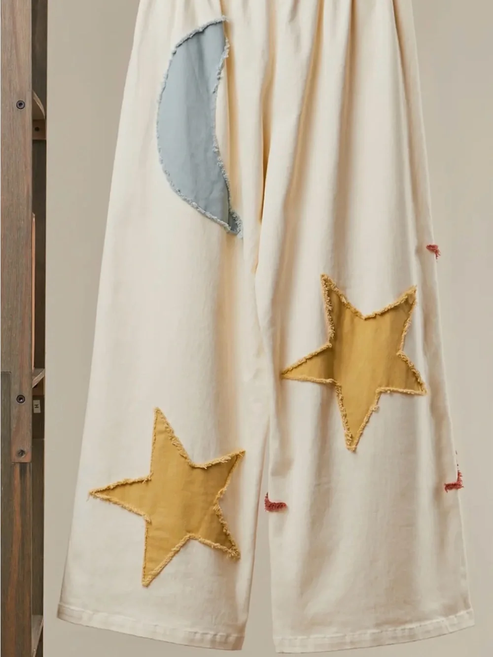 Boho Sun & Moon Appliqué Cream Pants ✨🌙 ONLY S&M LEFT - TOP ❤️'S - Picture 2 of 5